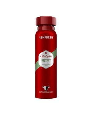 Old Spice Restart Deodorant Body Spray for Men (150ml) Men 48h Freshness 0% Aluminium Salts, No White Residue and Yellow Stains
